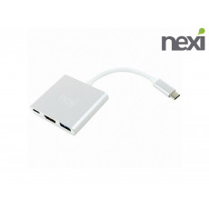 리버네트워크 넥시 NEXI NX-USB31HDMI (NX-366) USB 3.0 Type C 3포트 멀티허브 (정품)